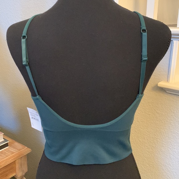 Zella Ribbed Slate Blue Sports Bra - Picture 3 of 3